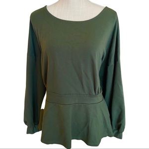Eloquii green long sleeve blouse sweater size 28 / 4XL